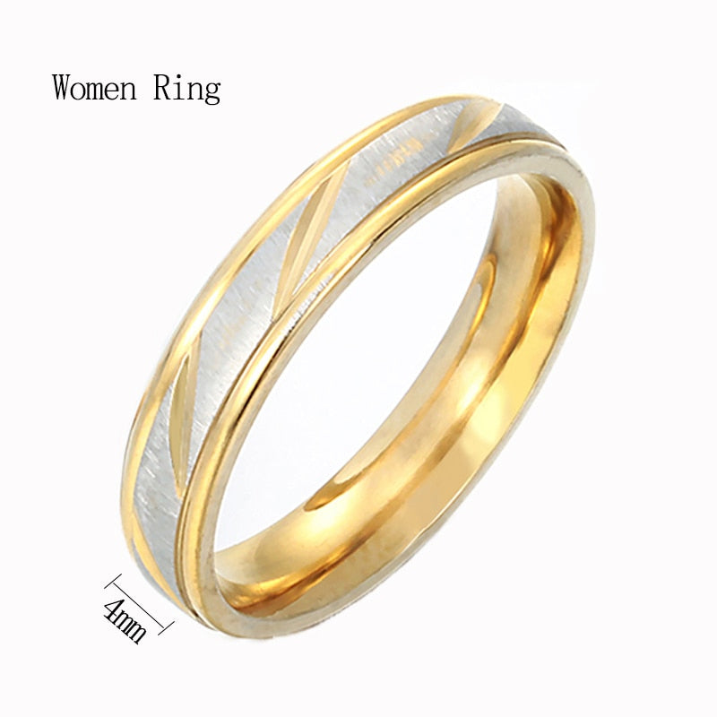 Spark Titanium Steel Personalize Engrave Ring