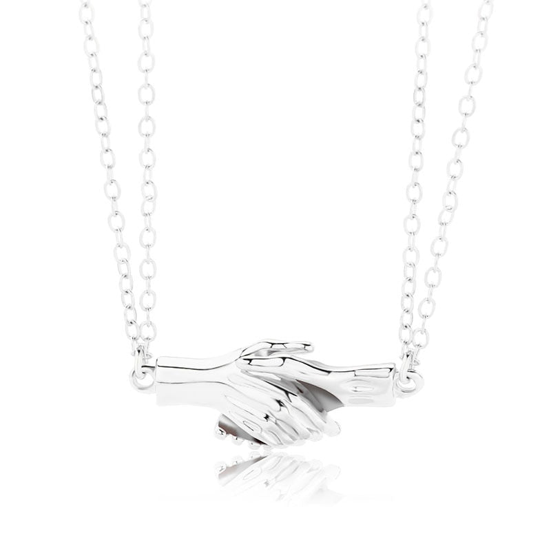 2Pcs Magnetic Heart Couple Necklace