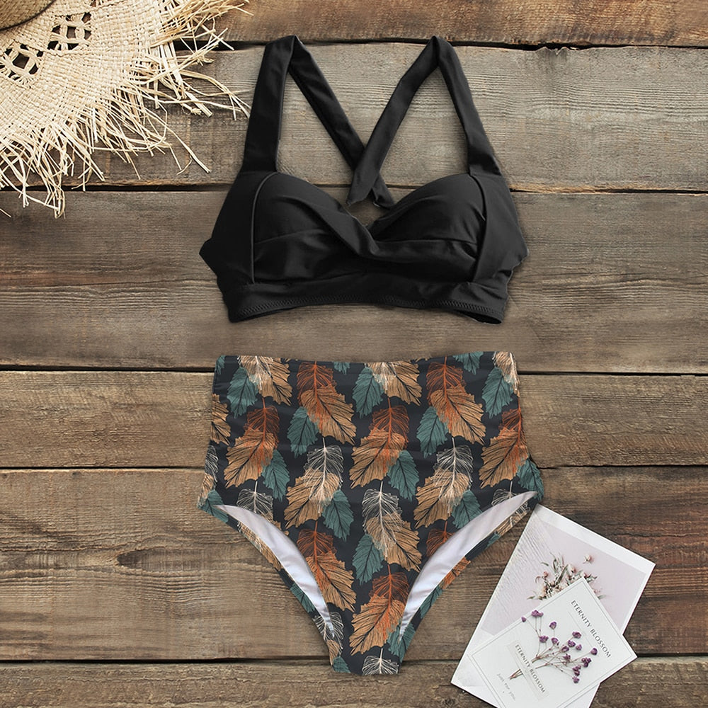Halter High Waist Bikini Swimwear
