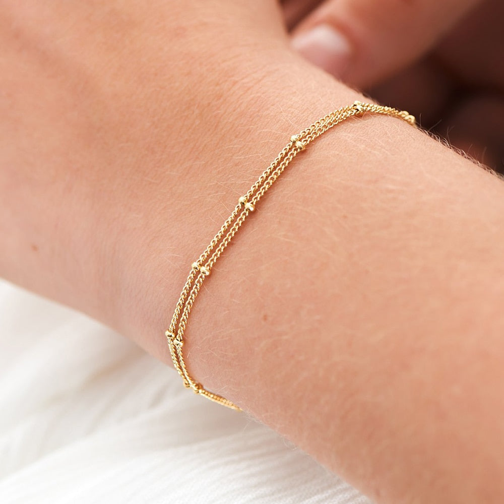 JUJIE 316L Stainless Steel Ball Chain Bracelet
