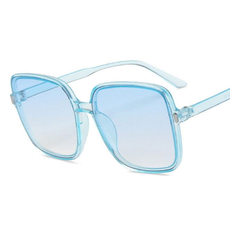 Retro Vintage Gradient Fashion Designer Square Sunglasses