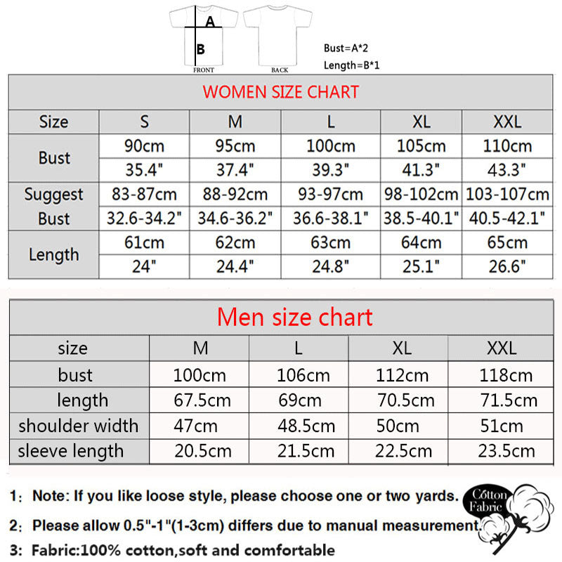 Couple T-shirt Summer Couple LOVE Printed Clothes Couple Tshirt