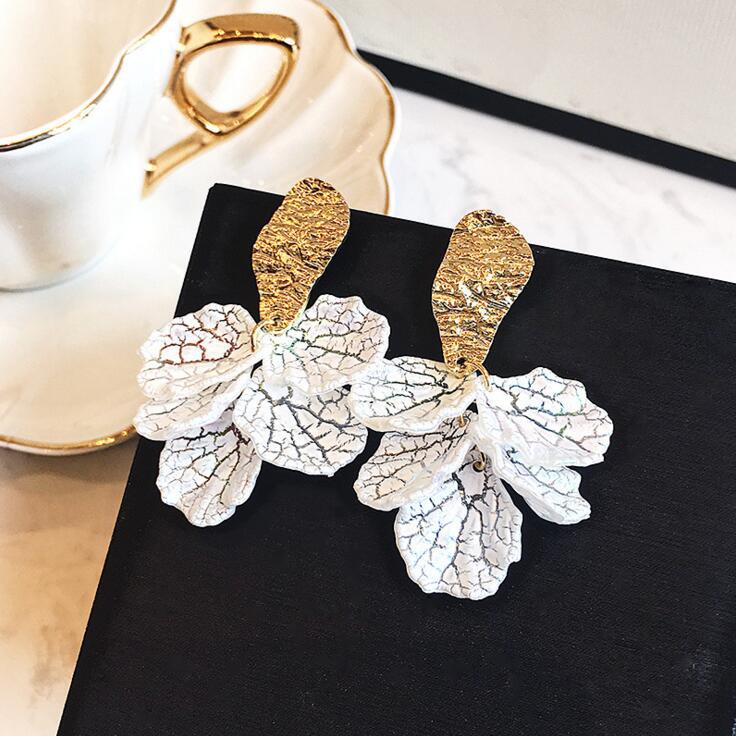 Korean Long Statement Geometric Triangle Tassel Dangle Drop Earrings