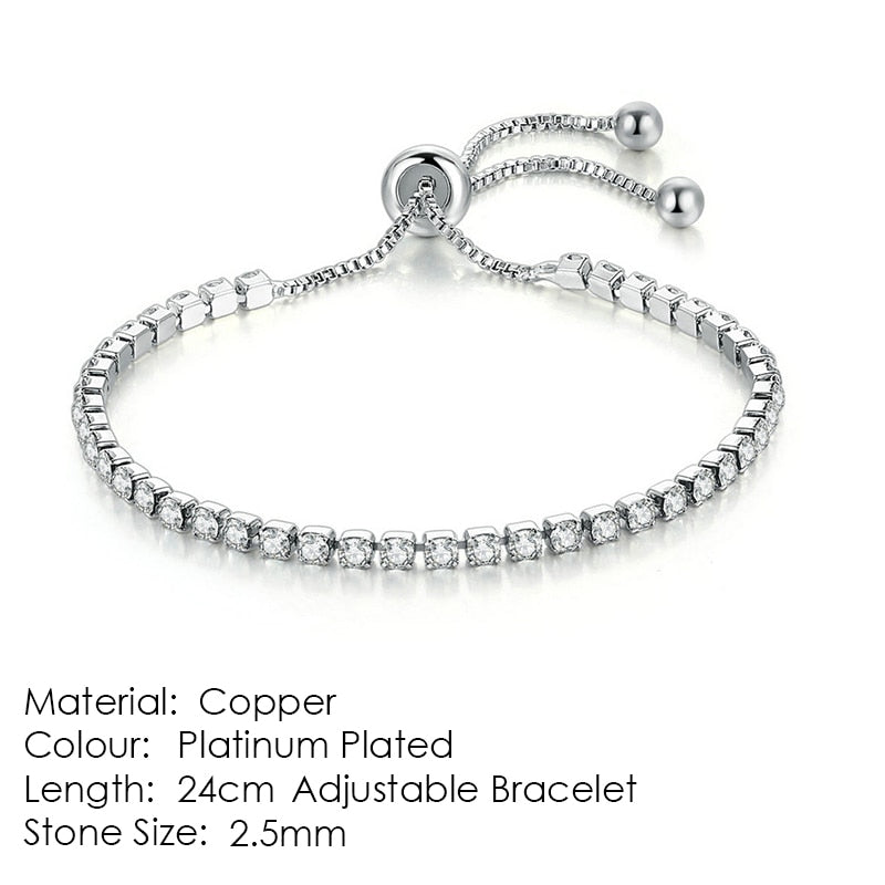 ZHOUYANG Simple Blue Round Zircon Bracelet