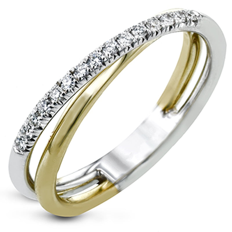 Huitan Luxury CZ Stone Mix Metal Color High Quality Ring