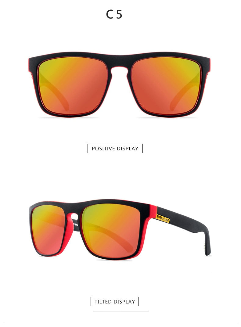 DJXFZLO Polarized Classic Design Mirror Square Sunglasses
