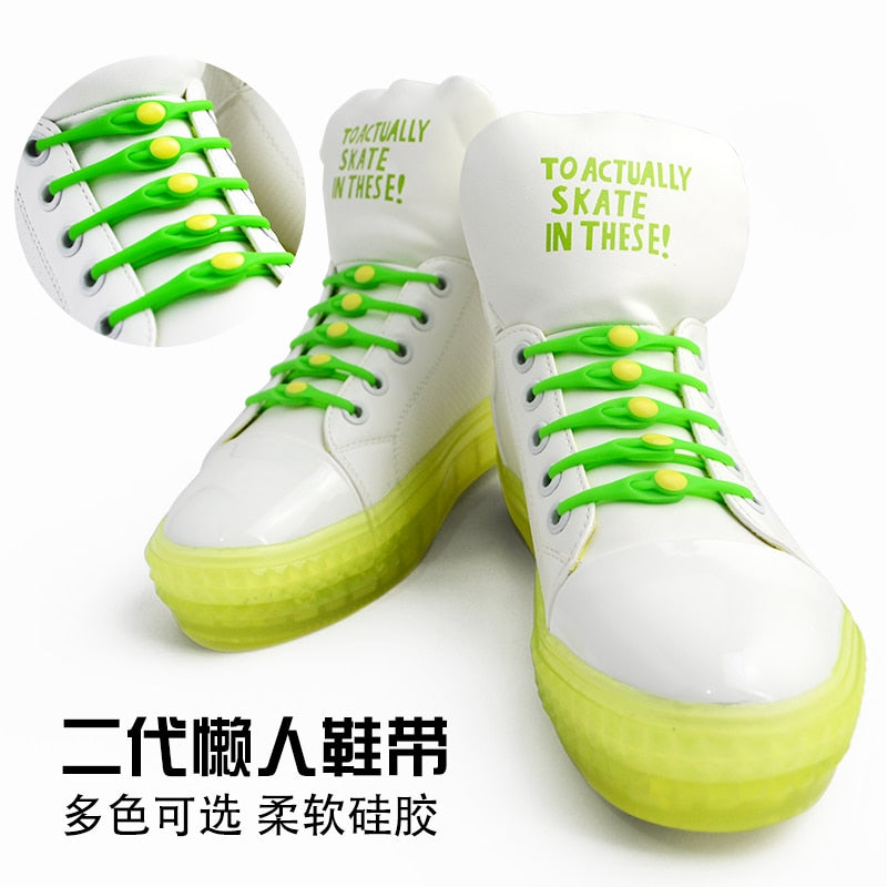 16pcs Silicone Shoelaces Round Elastic Shoe Laces - Jeglowstore