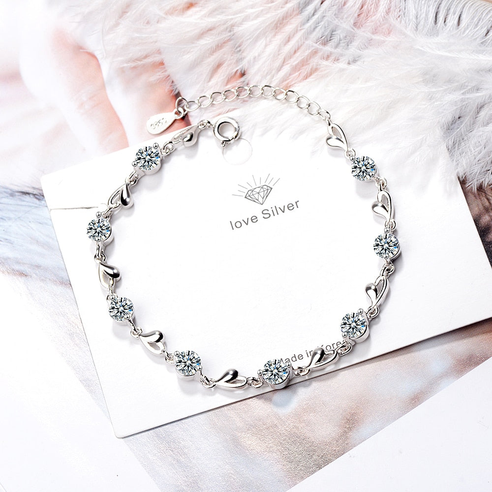 925 Stamp Zircon Bracelet