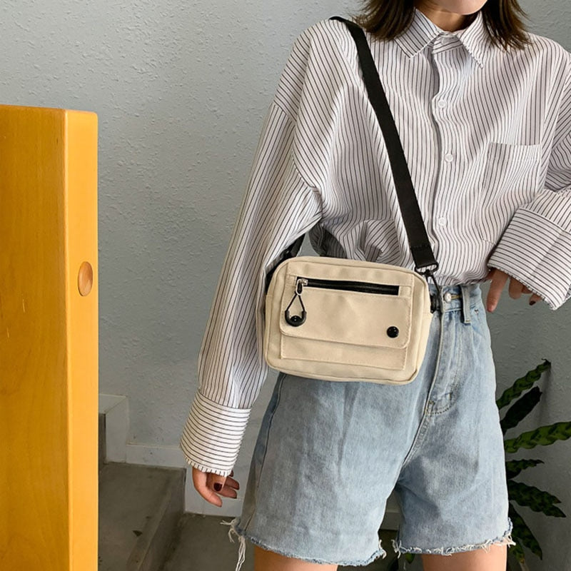 Women Canvas Bag Japan Style Girl Small Bag - Jeglowstore