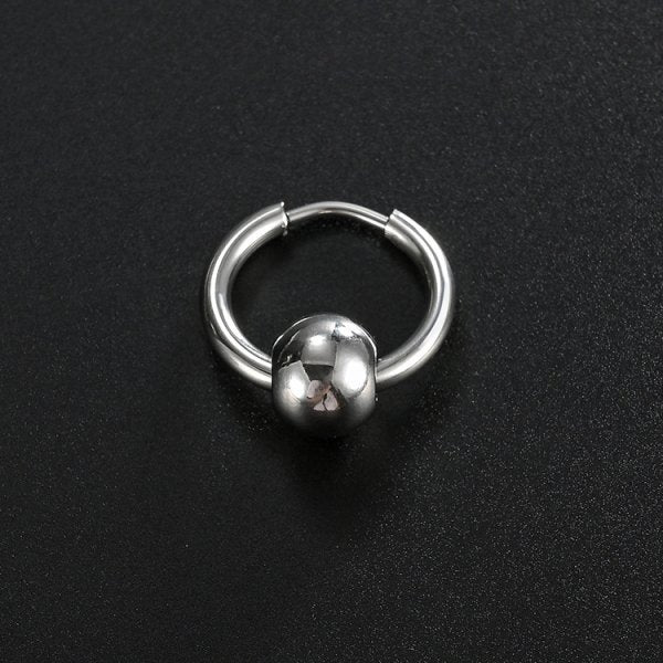 Rinhoo 1 Pcs Triangle Unisex Earrings Stainless Steel