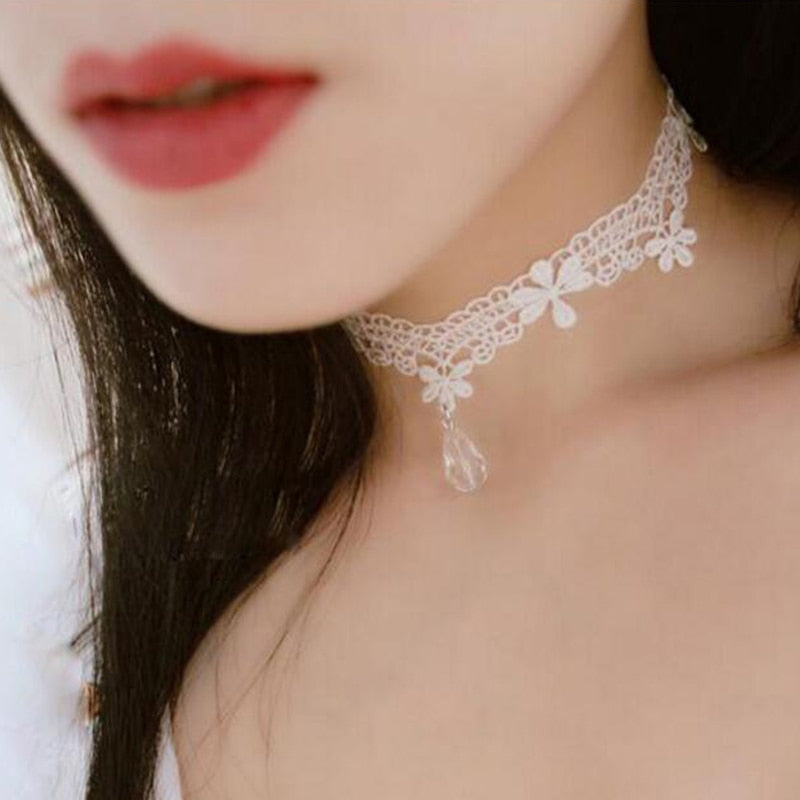 Gothic Classic White Collar Vintage Choker Necklace