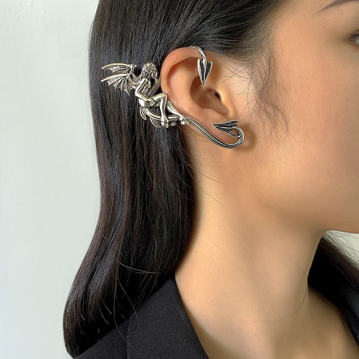 Punk Fairy Ear Cuff Earring Dark Elf Ear Clip No Piercing Earrings