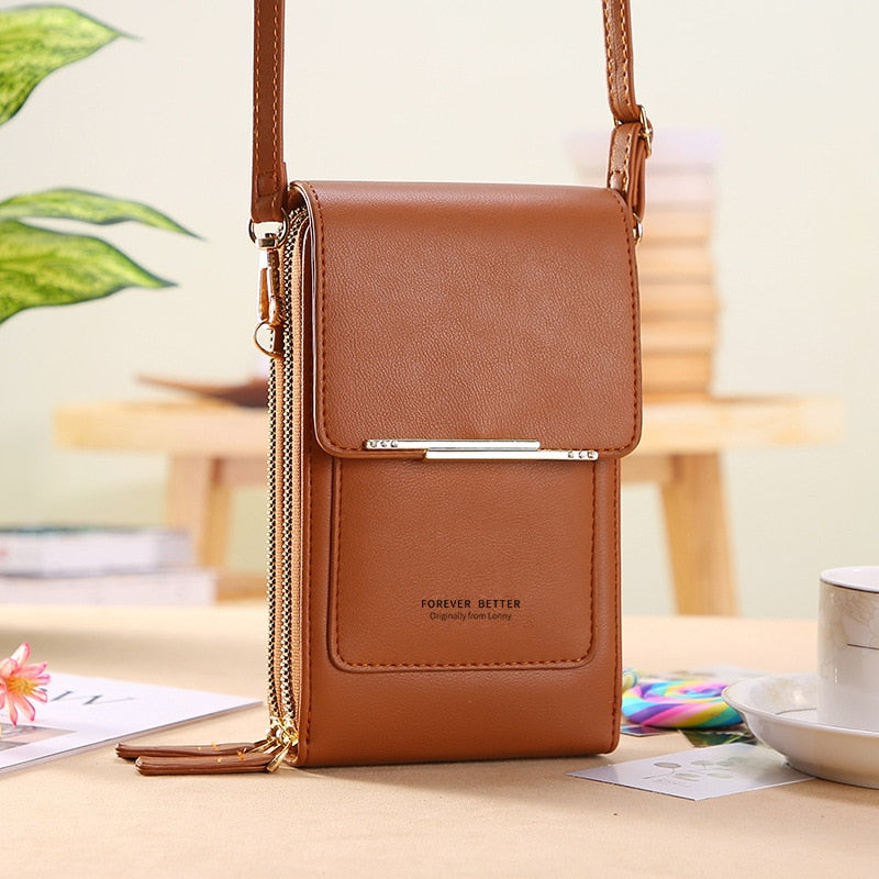Buylor Soft Leather Women's Bag Wallets Touch Screen Cell Phone Purse Bags of Women Strap Handbag Female Crossbody Shoulder Bag