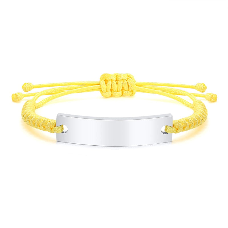 Adjustable Braided Rope Stainless Steel Bangle