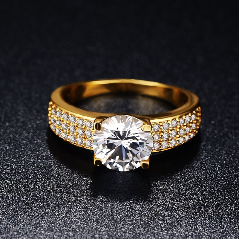Allergy Free Pure Yellow Gold Color Tibetan Silver Ring
