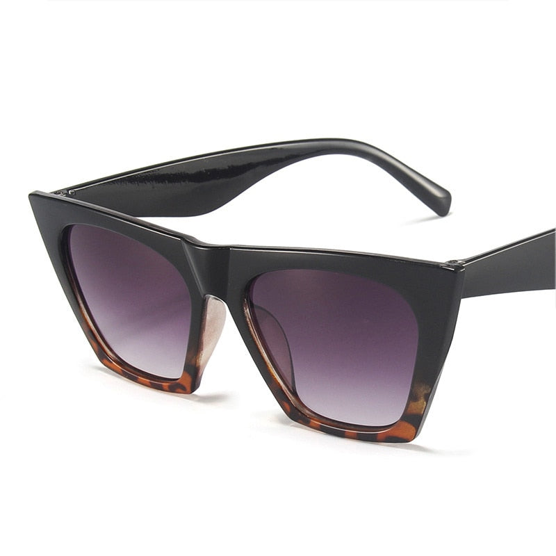 New Square Sunglasses Woman Black Cat Eye Brand Designer Sun Glasses