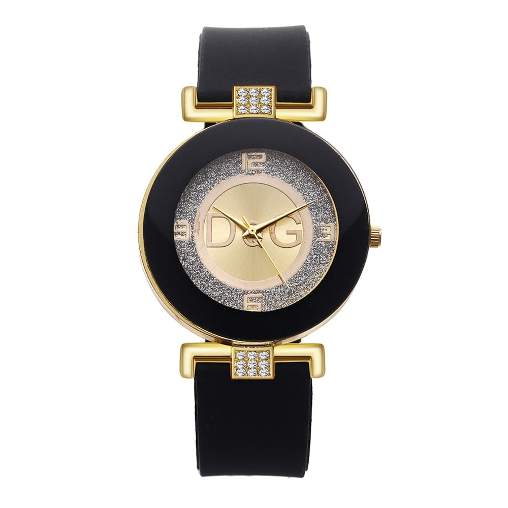 Minimalist Design Big Dial Silicone Strap Wristwatch