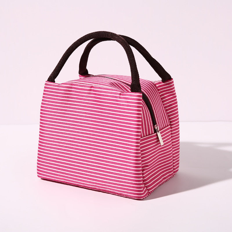 Fresh Cooler Bag Thermal Waterproof Nylon Portable Zipper Lunch Bag