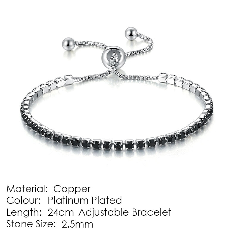ZHOUYANG Simple Blue Round Zircon Bracelet
