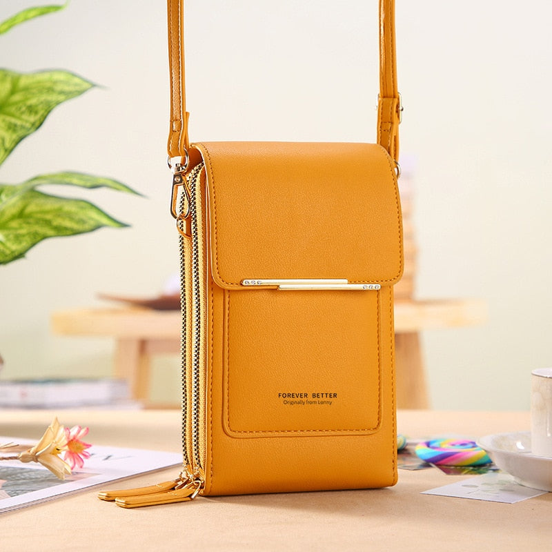 Buylor Soft Leather Women's Bag Wallets Touch Screen Cell Phone Purse Bags of Women Strap Handbag Female Crossbody Shoulder Bag