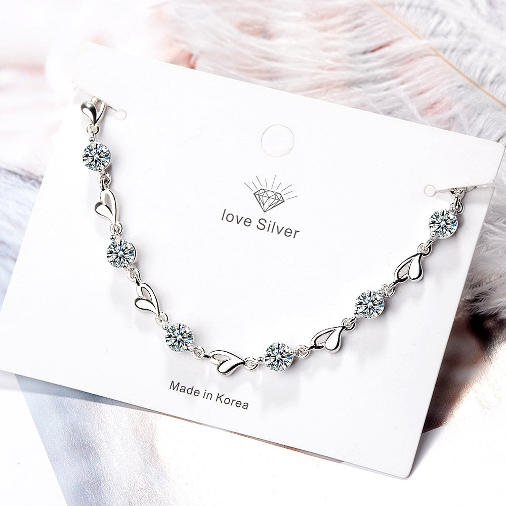 925 Stamp Zircon Bracelet