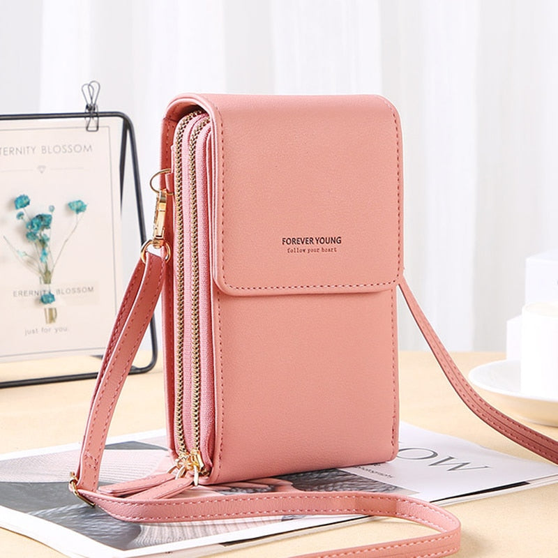 Buylor Soft Leather Women's Bag Wallets Touch Screen Cell Phone Purse Bags of Women Strap Handbag Female Crossbody Shoulder Bag