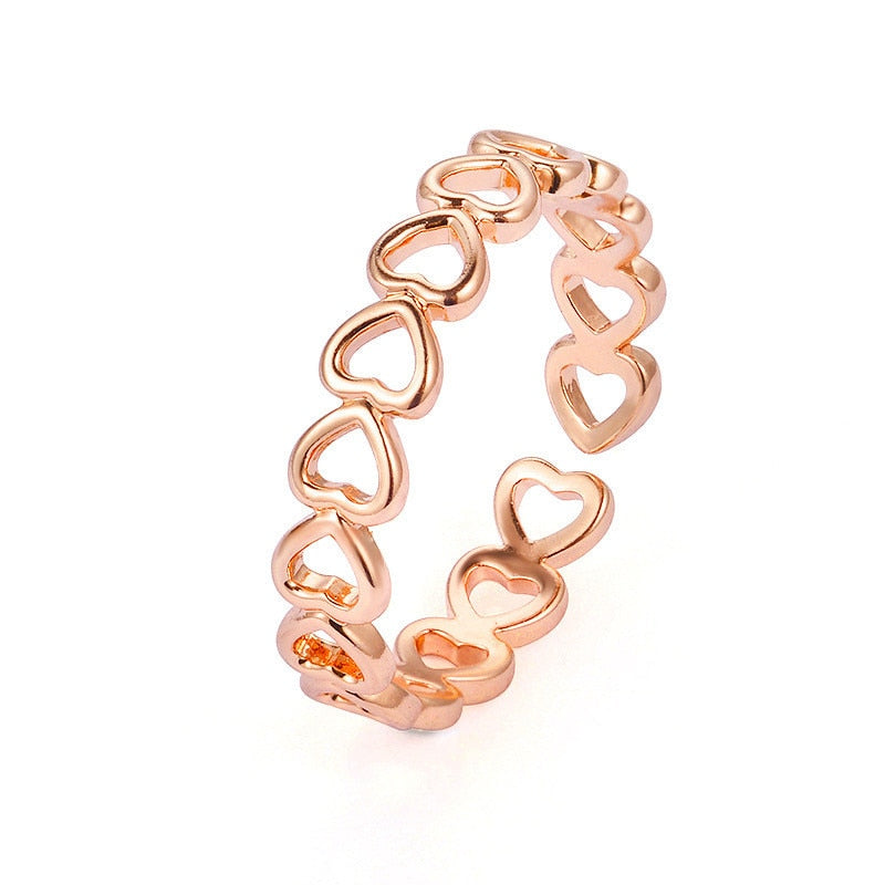 Simple Open Gold Color Adjustable Ring - Jeglowstore