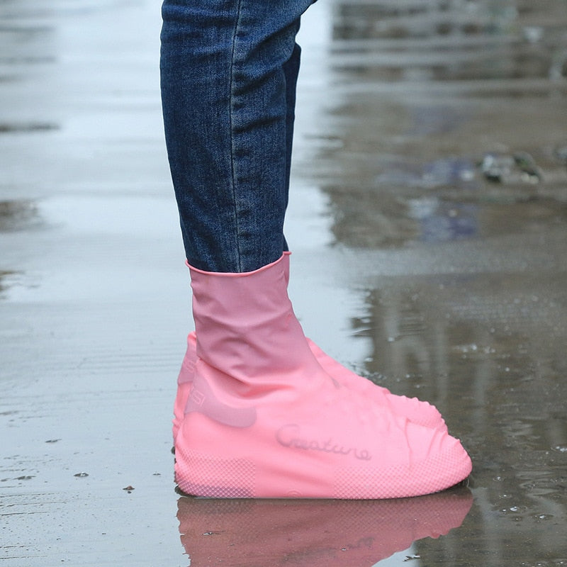 Rain Boots Waterproof Reusable Shoe Cover Silicone Unisex
