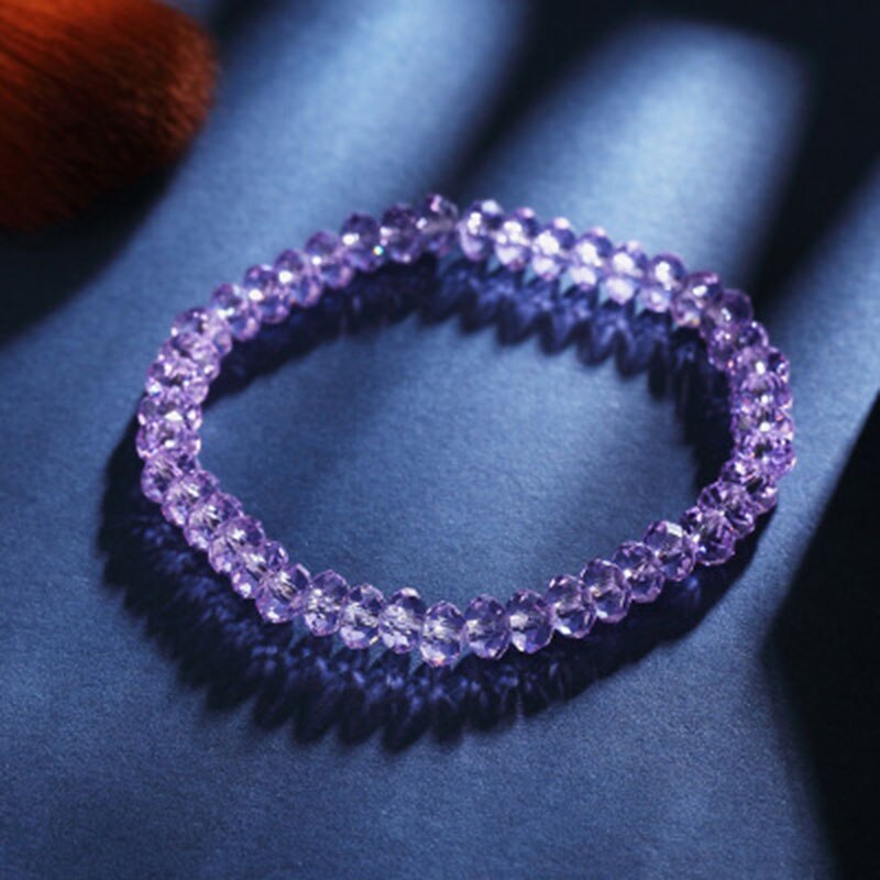 Fashion Shiny Stone Beads Elasticity Rope Strand Bracelet