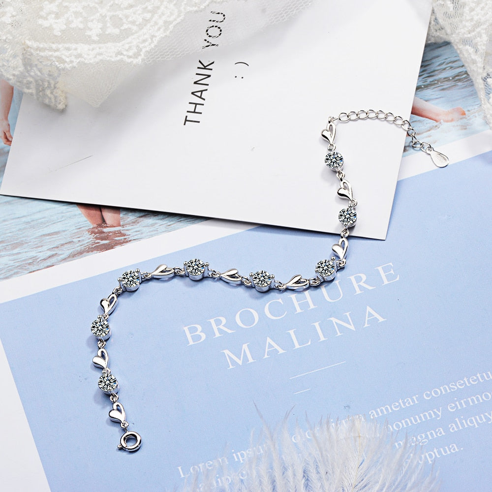 925 Stamp Zircon Bracelet
