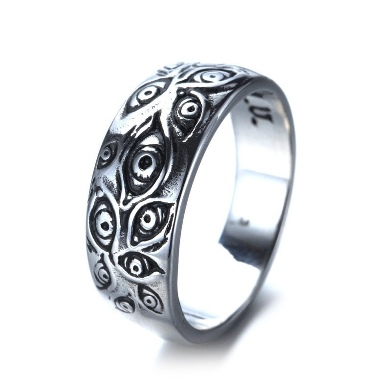 Vintage Punk Carved Eyes Unisex Ring