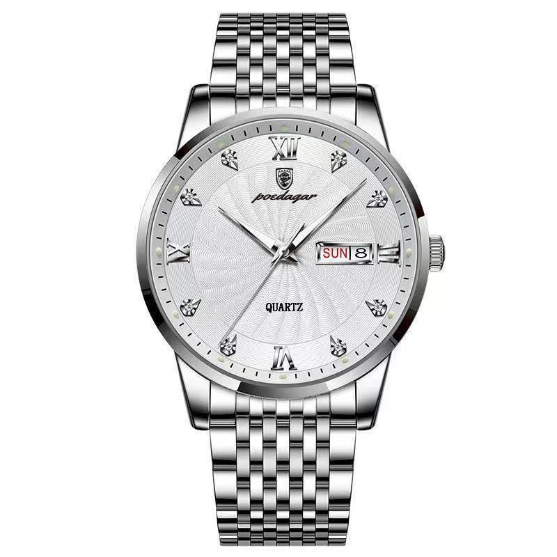 Luxury Push Button Hidden Clasp Waterproof Luminous Wrist Watches