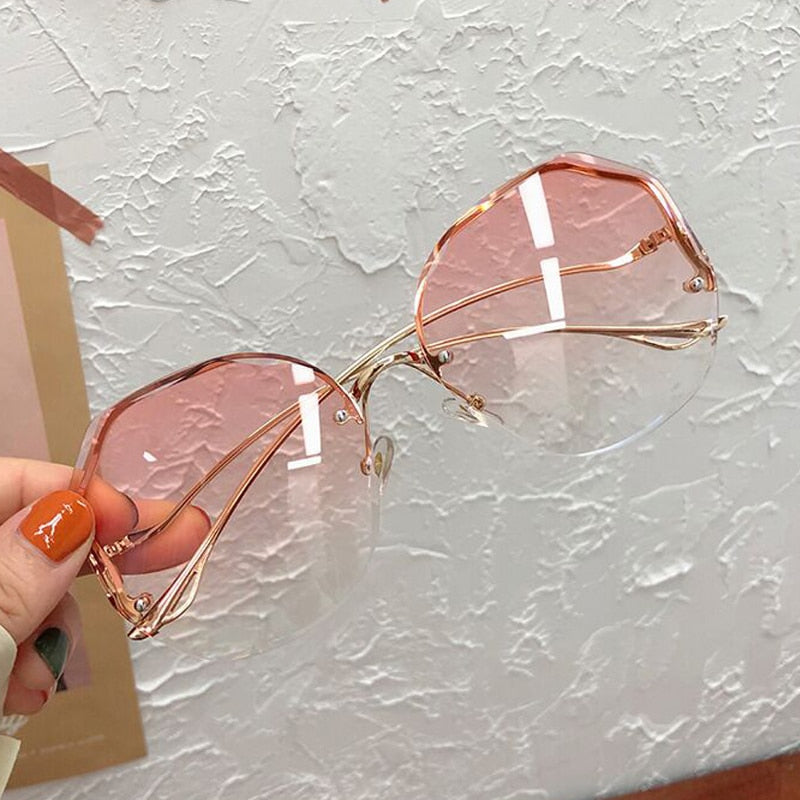 Irregular Round Gradient Fashion Sun Glasses