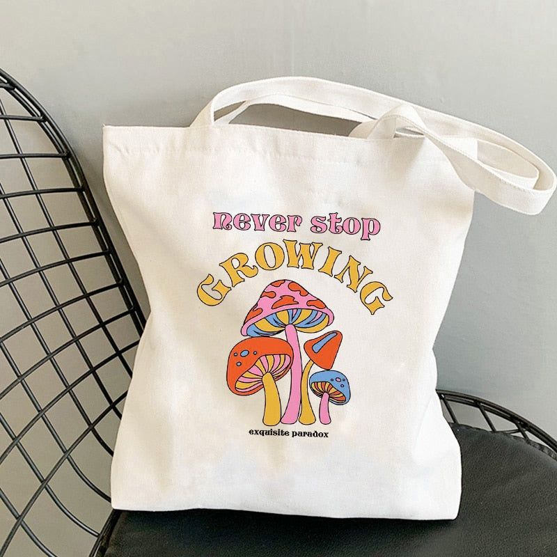 Mushroom Shoulder Canvas Bag