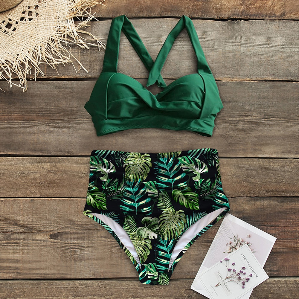 Halter High Waist Bikini Swimwear