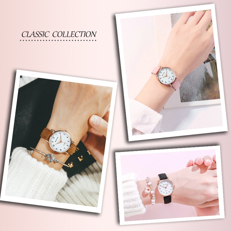 2022 New Watch Women Fashion Casual Leather Belt Watches