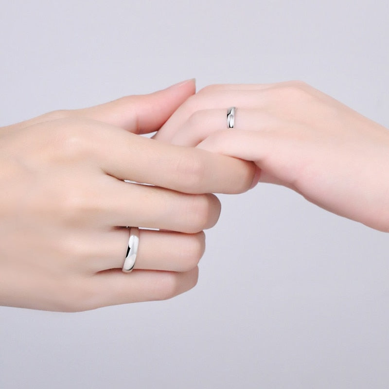 925 Sterling Silver Light Polishing Simple Circle Ring