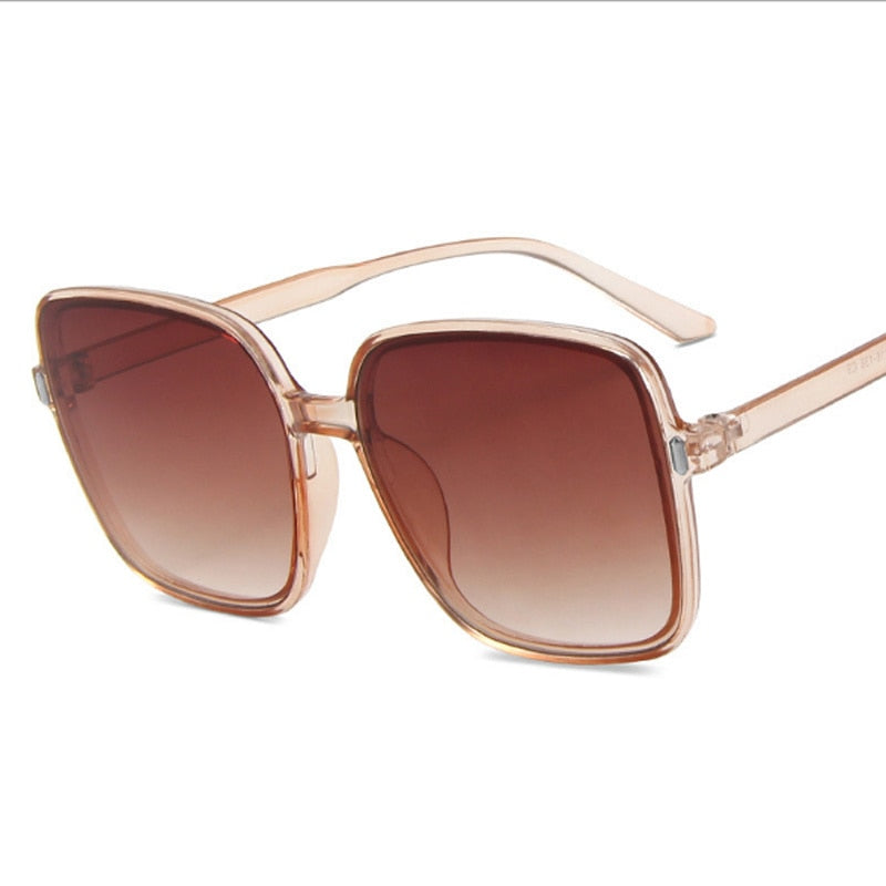 Retro Vintage Gradient Fashion Designer Square Sunglasses