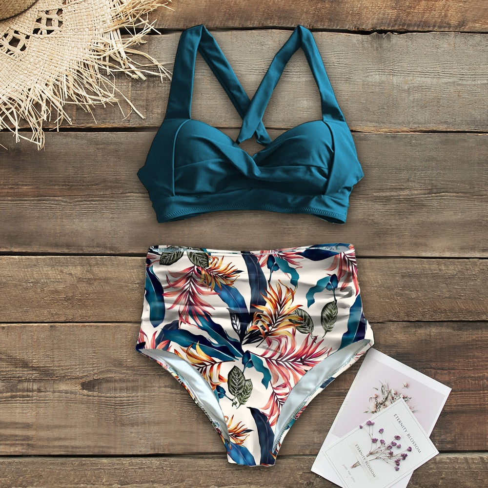 Halter High Waist Bikini Swimwear