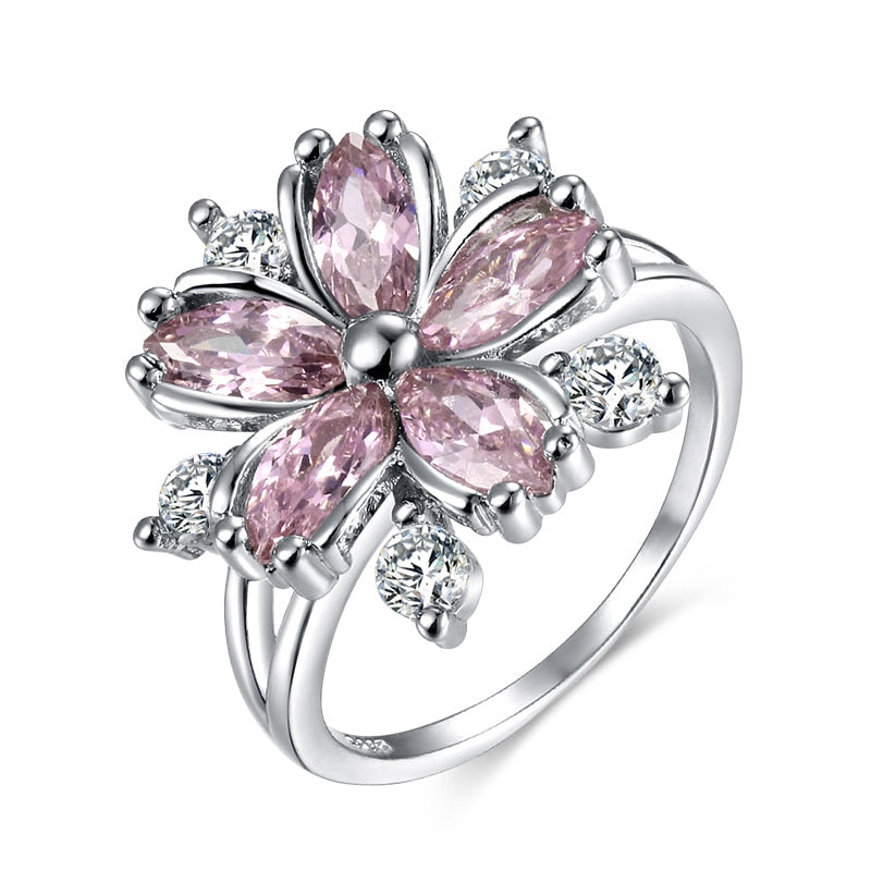 Cherry Blossom Zircon Lady Ring