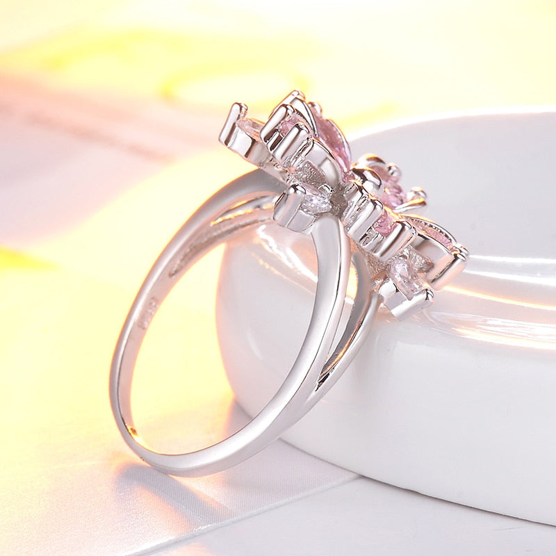 Cherry Blossom Zircon Lady Ring
