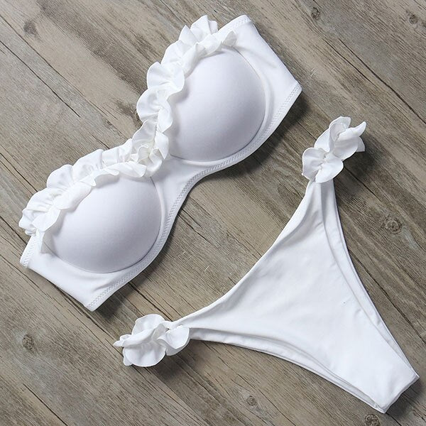 RUUHEE Bandeau Bikini Swimwear Women Swimsuit