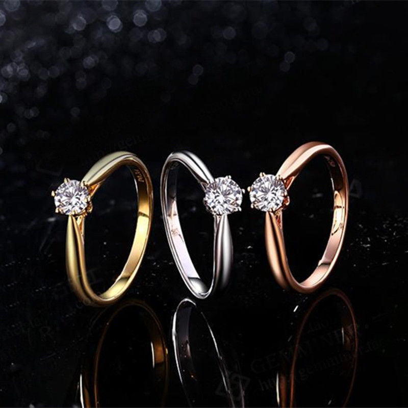 Six Claws Zirconia Fashion Solitaire Ring