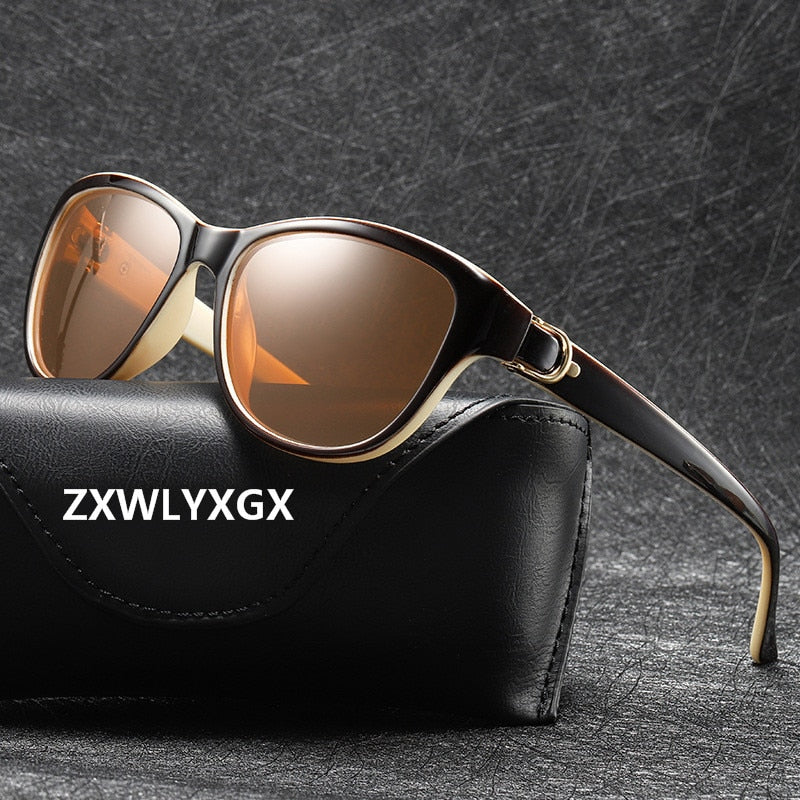 Luxury Cat Eye Polarized Sunglasses Men Women