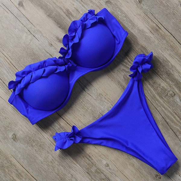 RUUHEE Bandeau Bikini Swimwear Women Swimsuit