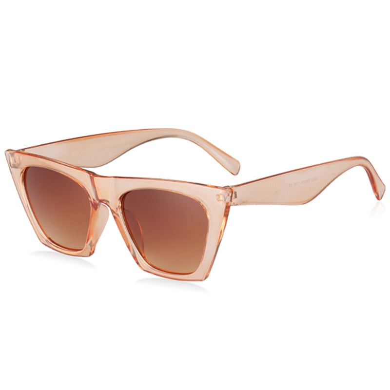 New Square Sunglasses Woman Black Cat Eye Brand Designer Sun Glasses