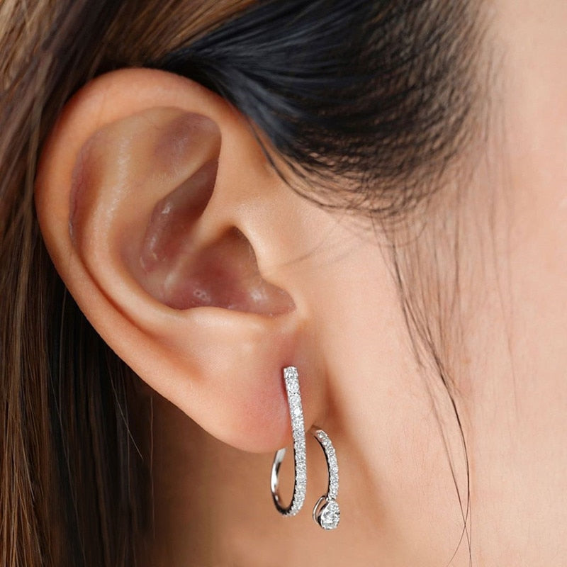 Huitan Crystal AAA CZ Stone Versatile Earrings