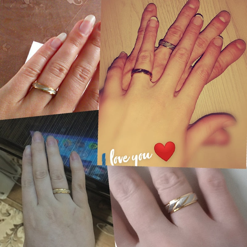 Spark Titanium Steel Personalize Engrave Ring