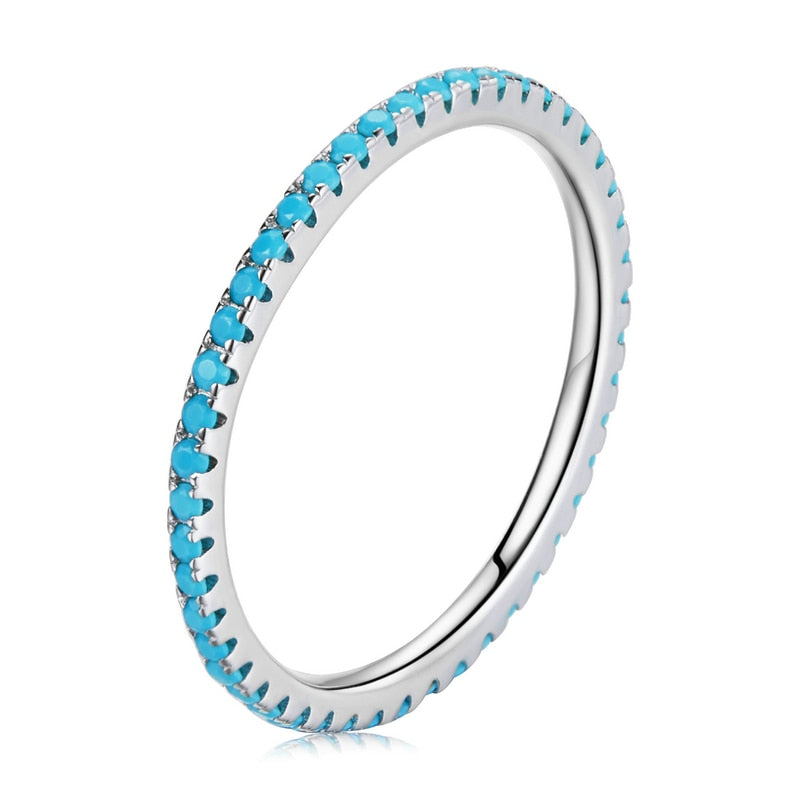 925 Sterling Silver CZ Simulated Diamond Stackable Ring