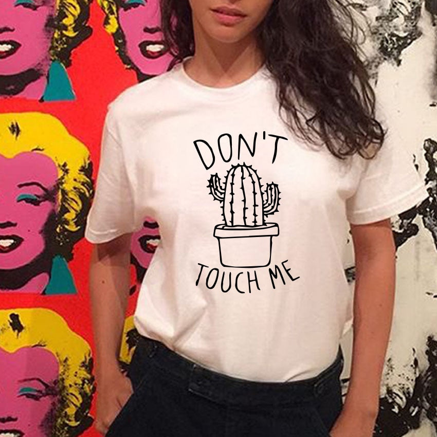 Cactus Printed Round neck T-Shirt Cotton Top Tee